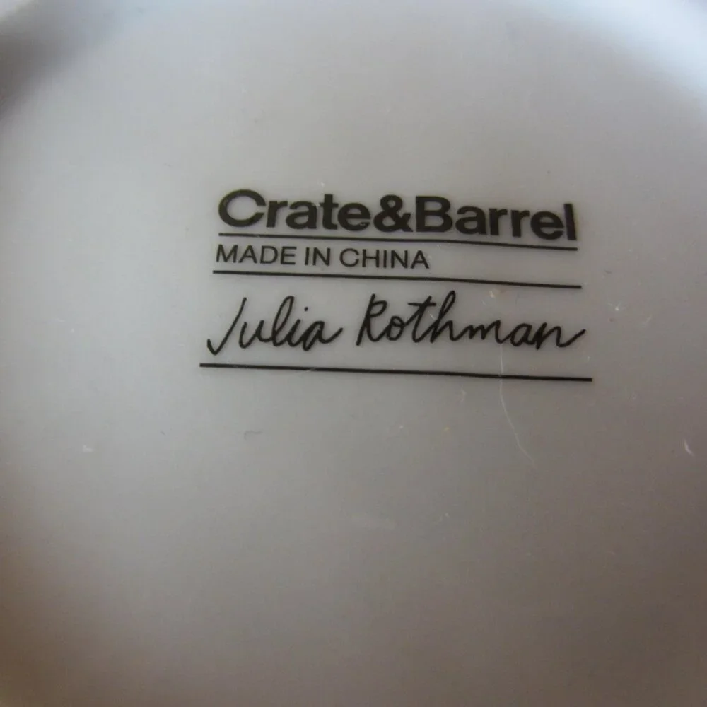 crate & barrel bowls yule town Julia Rothman holiday christmas set of 3 (w3541)